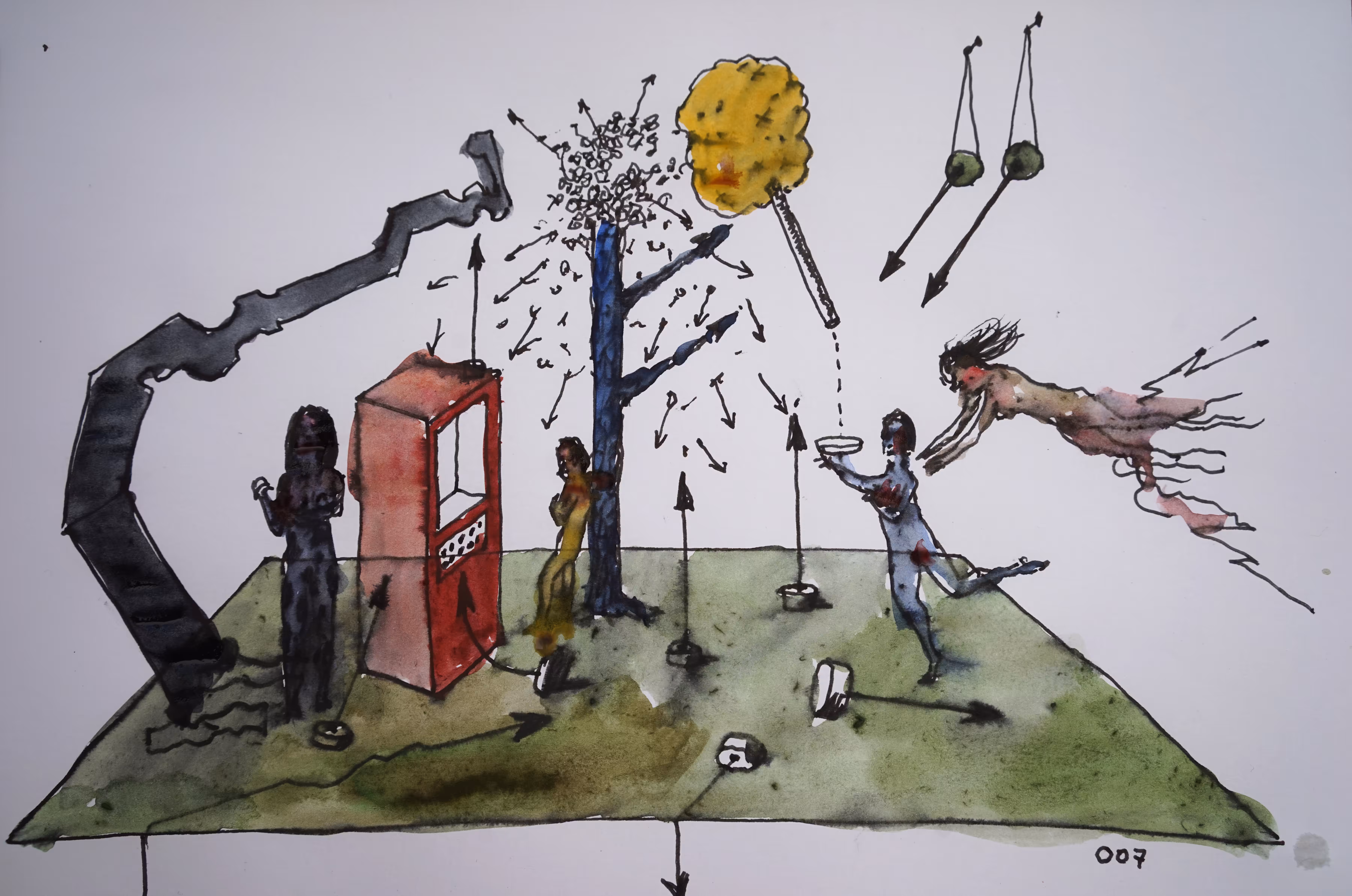 Drawing-011"The scene at the vending machine"