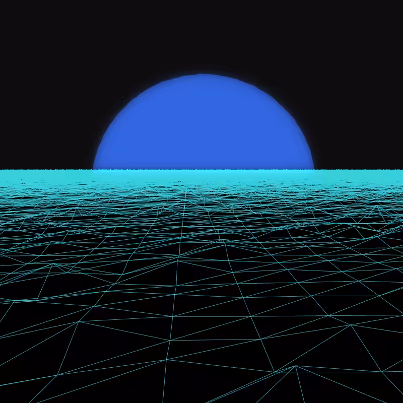 Generative Retrowave Field #129