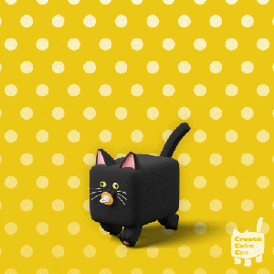 CryptoCubeCat #15 SolidBlackKitten