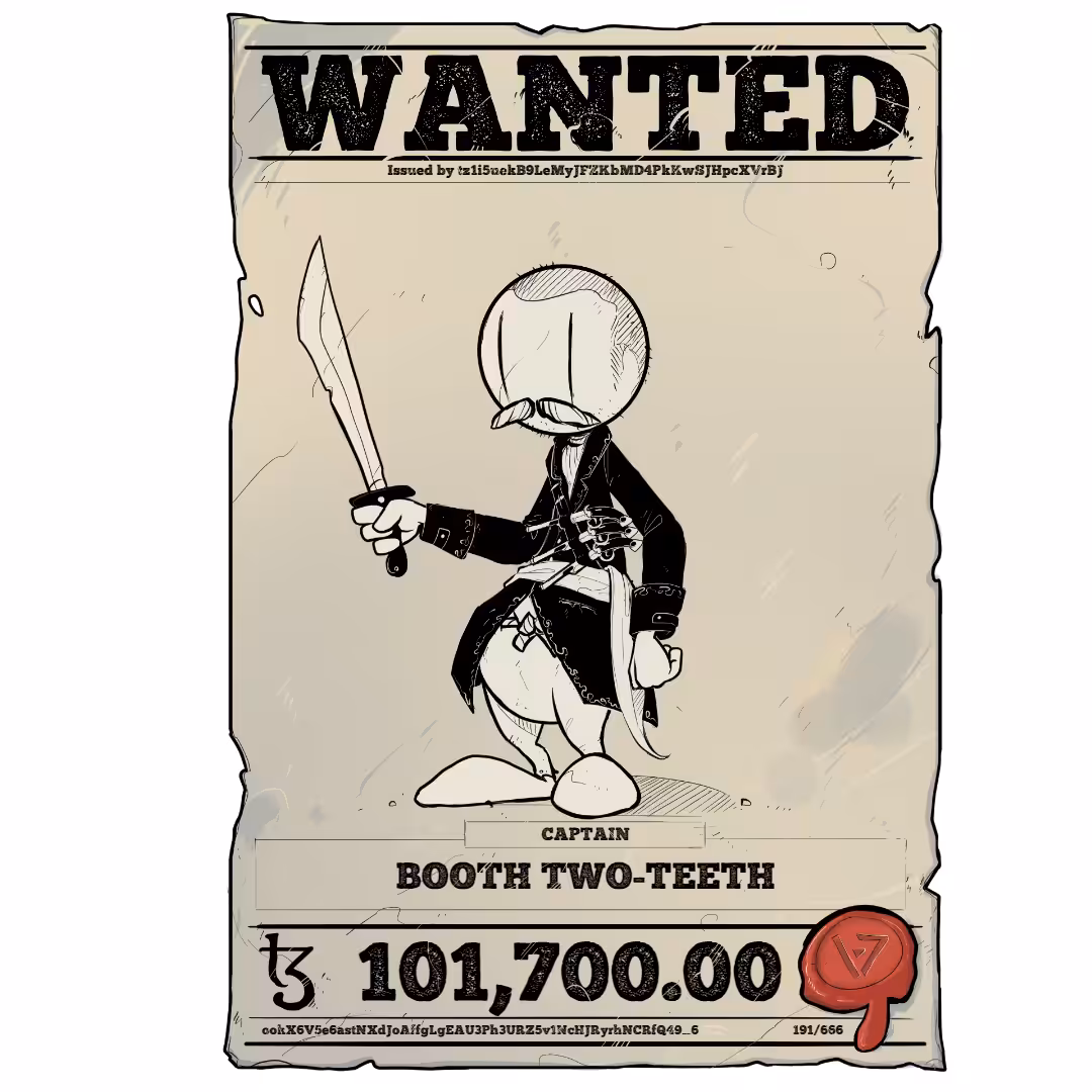 BOOTH TWO-TEETH | TEZOS PIRATE 191/666