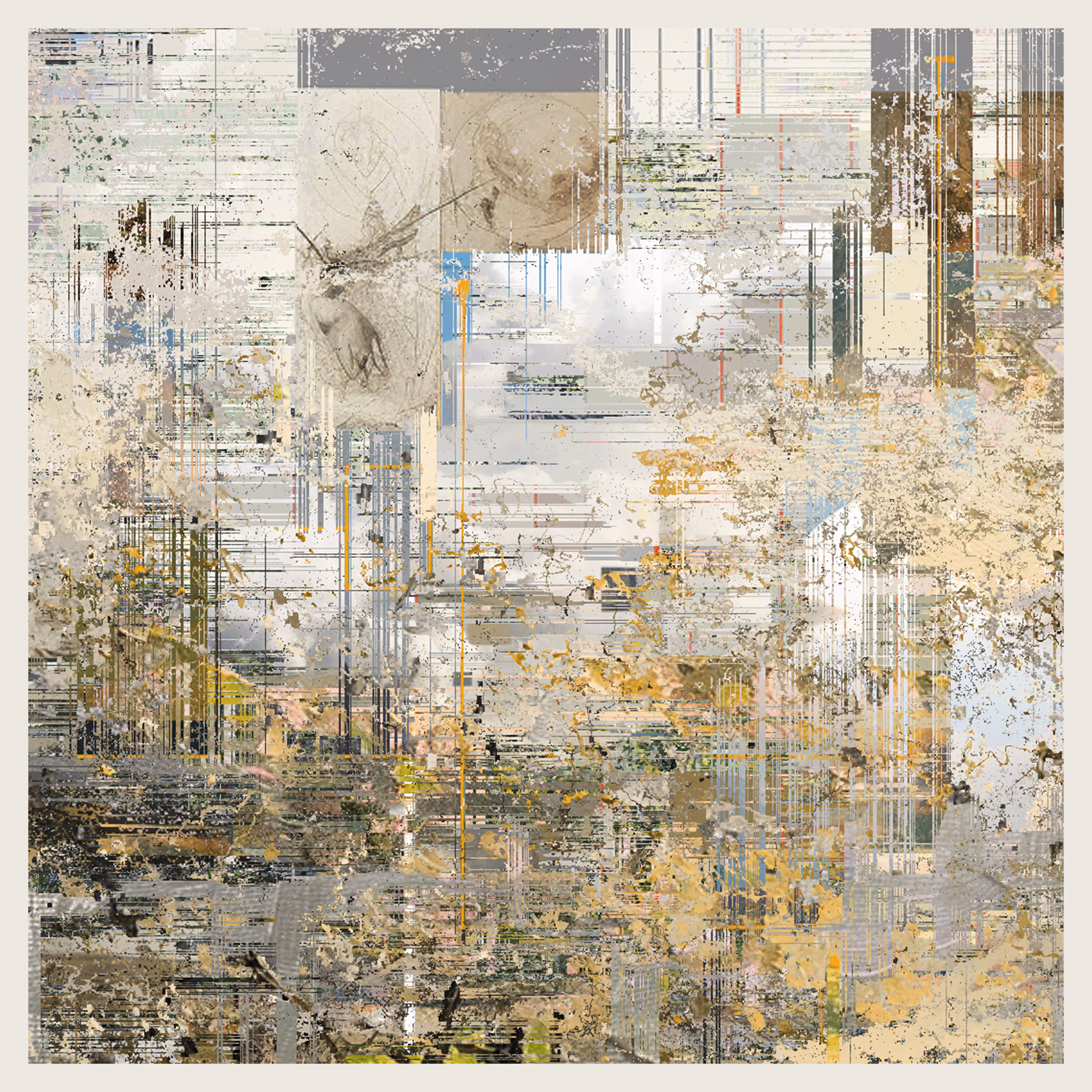 Meta-scapes: Grays balance cohesion, erosion silenced by vegetation, organic layers memories familiarity II