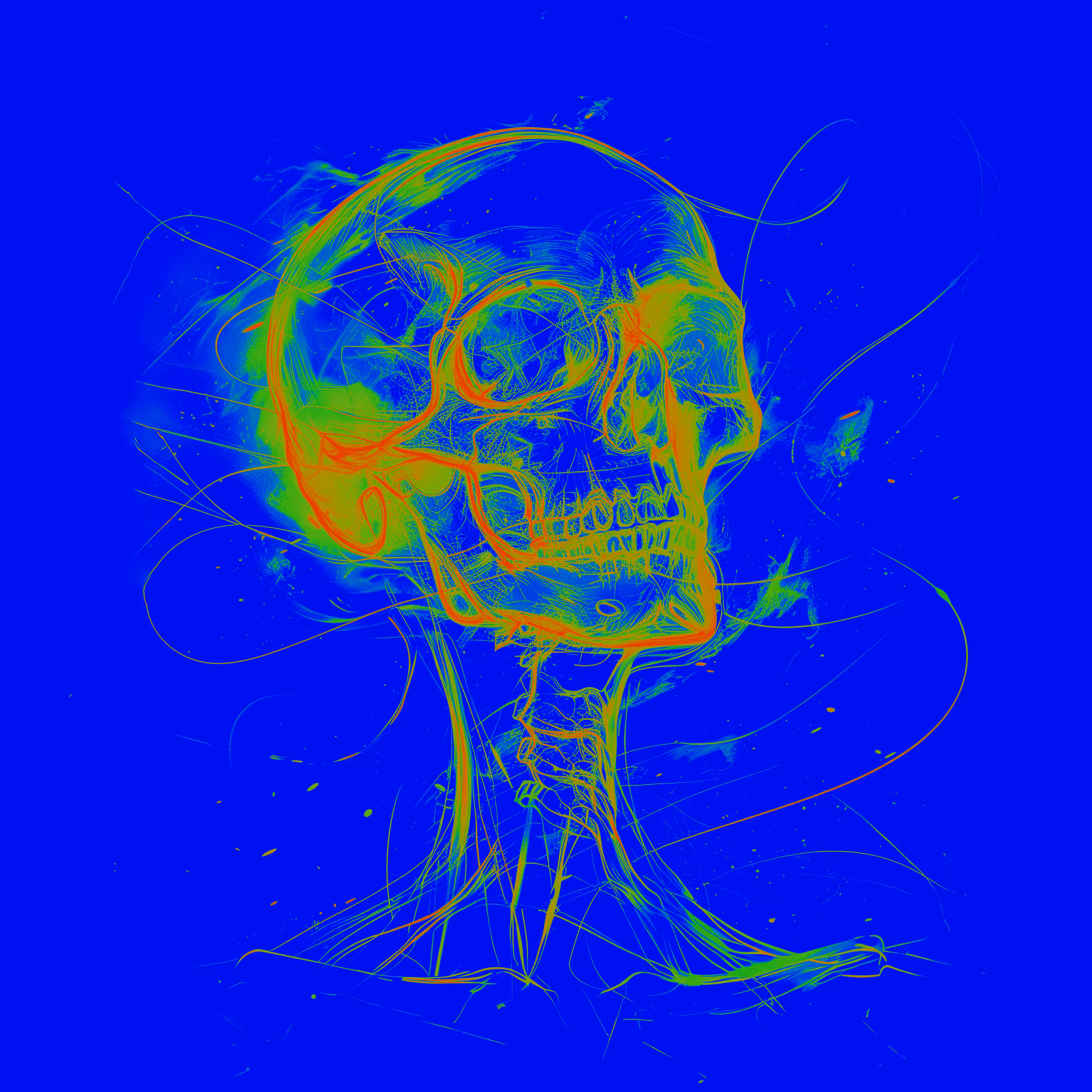 Pop Art Skulls Tile Top Left
