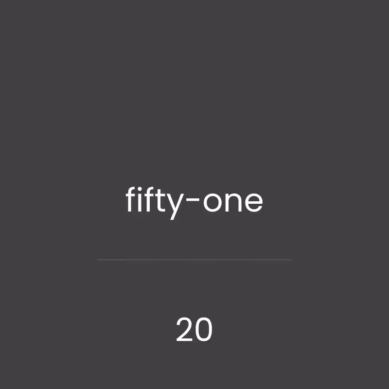 aoon - alphabetical order of numbers #20