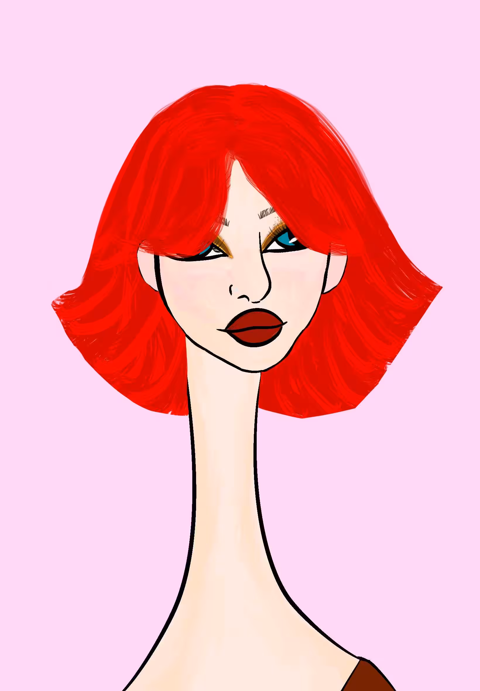 Long Neckie Lady #844