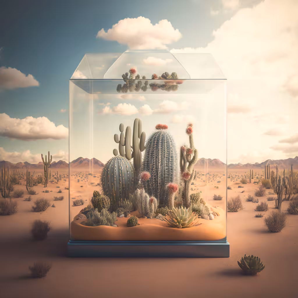 Cacti in the aquarium