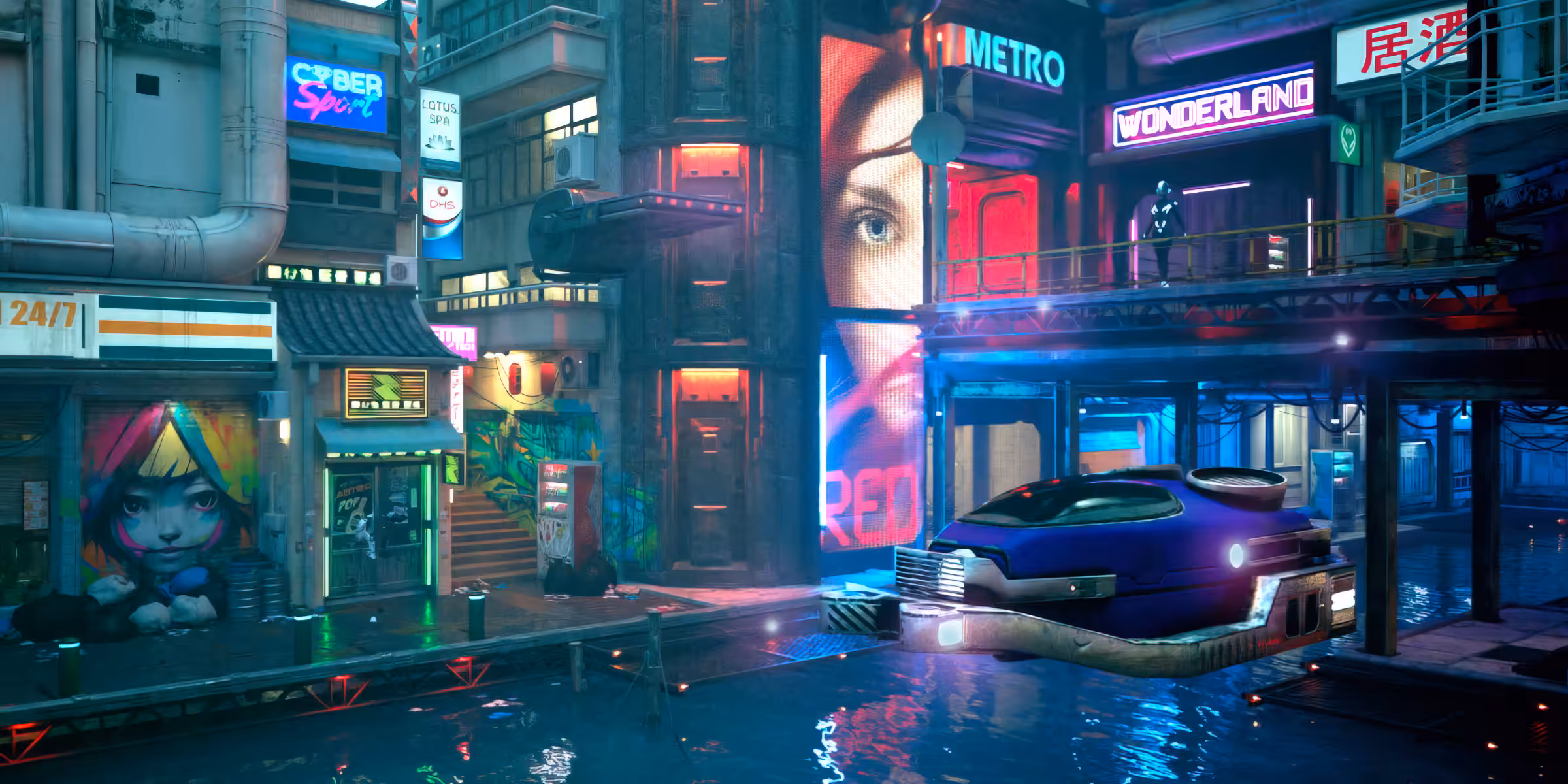 Cyberpunk city night. #011