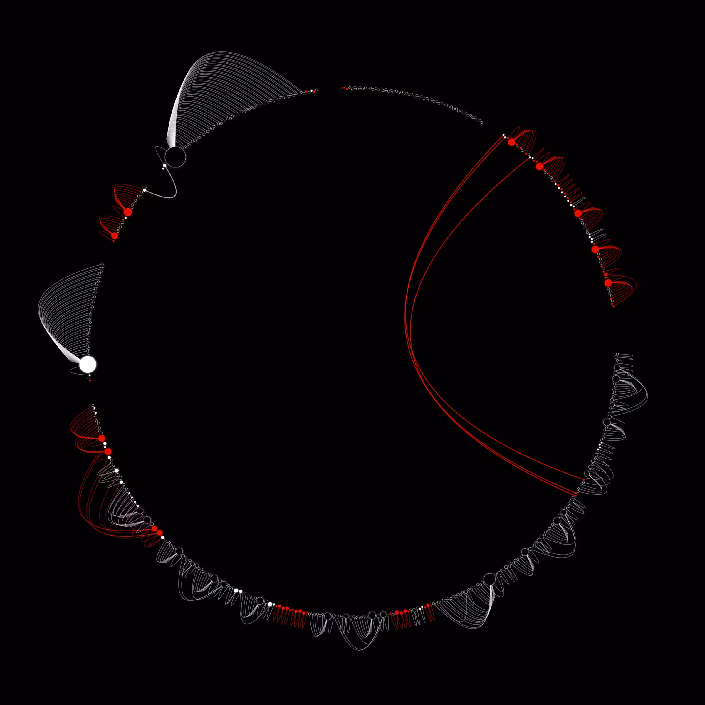 Arcs in Red and White