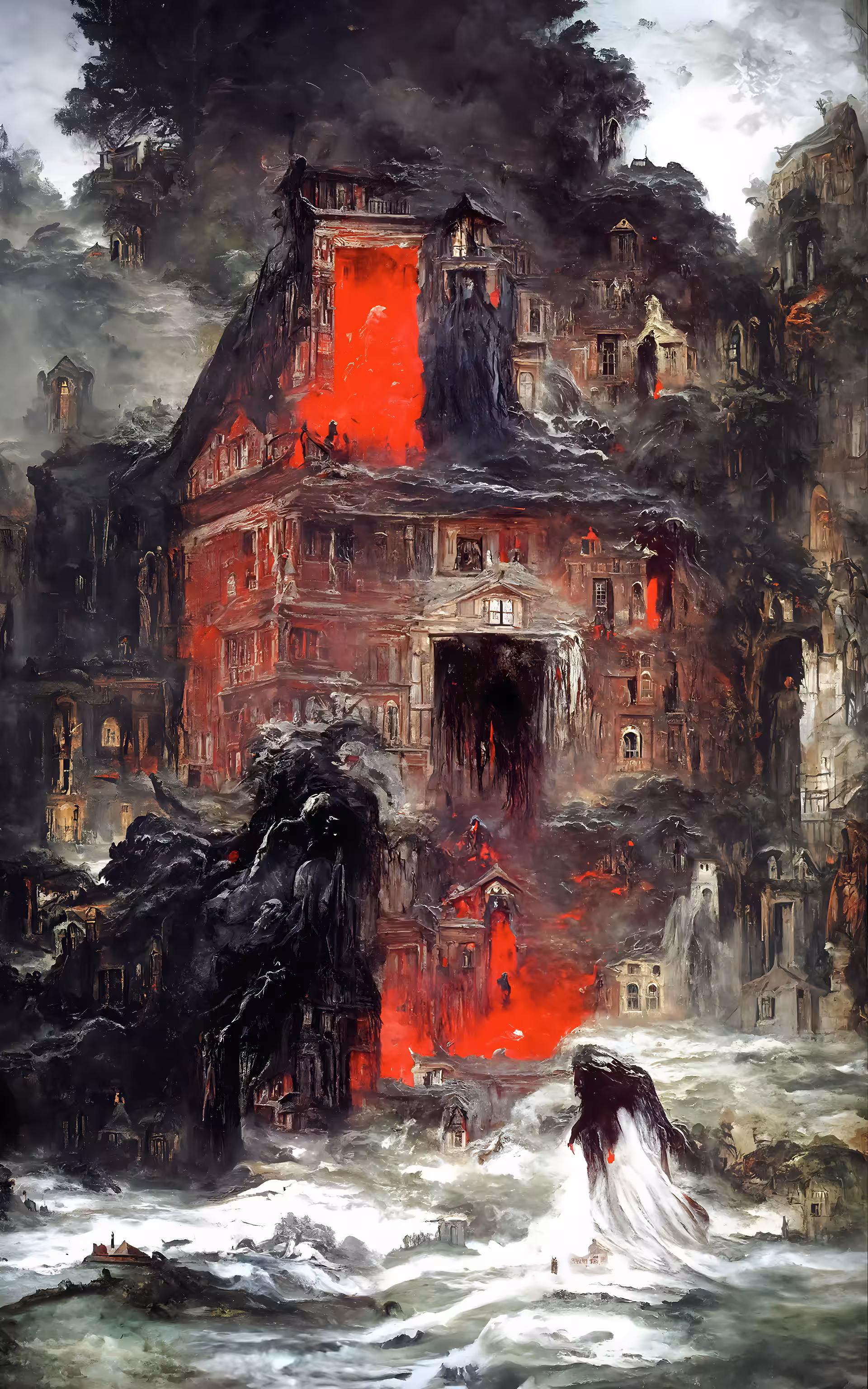 Red Tower Crumbling #7
