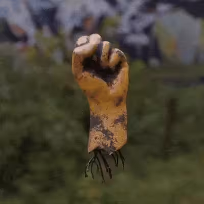 Yellow Synthetic Fist - Scrapyard parts #002