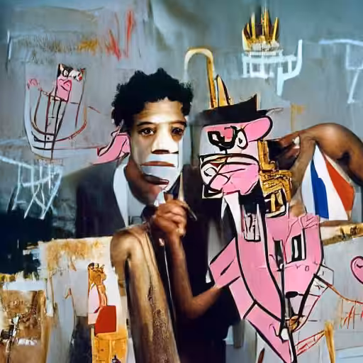 Basquiat with Pink Panther II