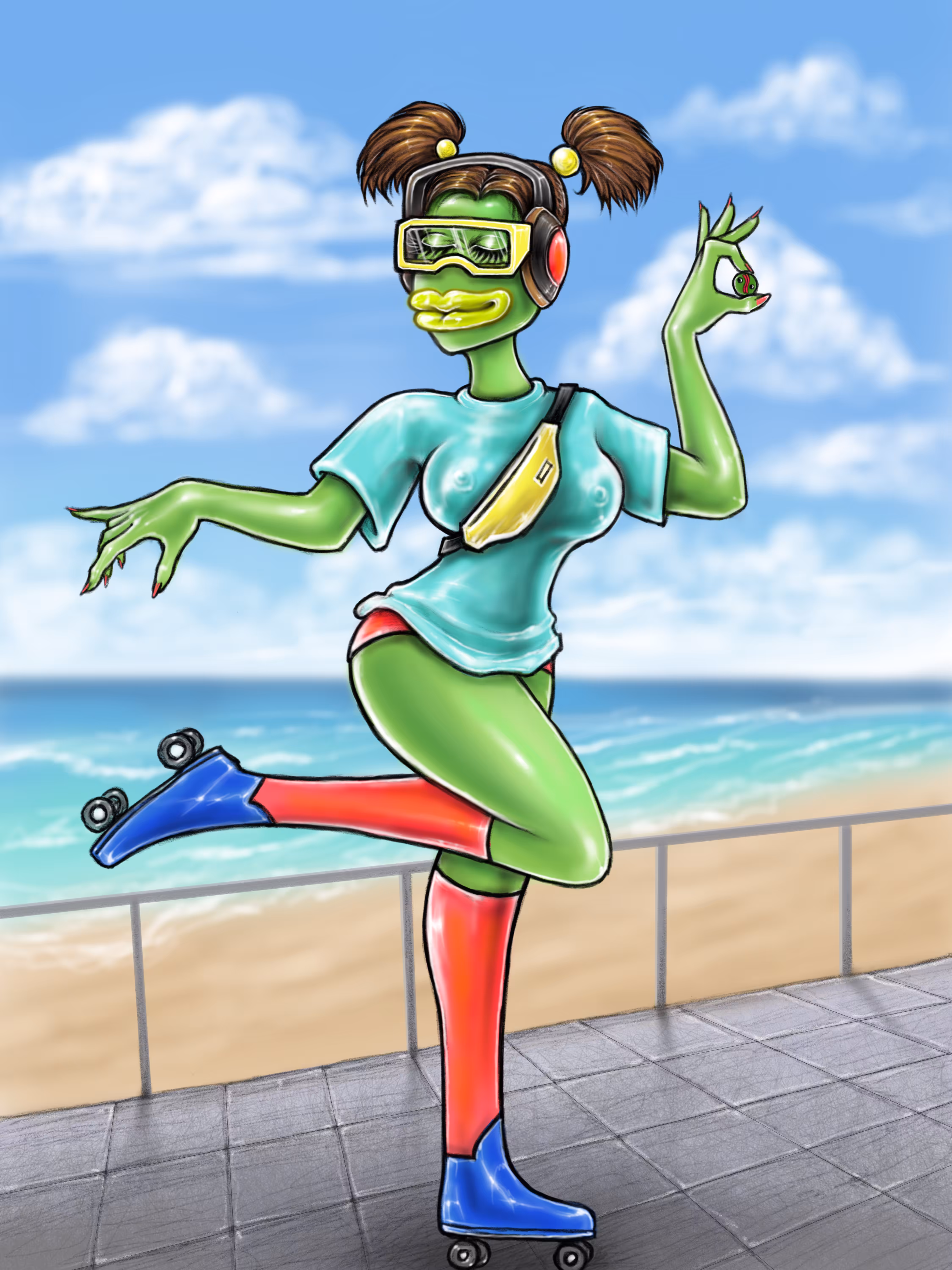 Roller Pepe girl