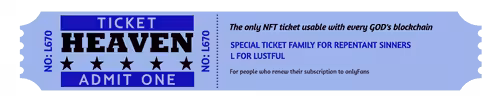 NFT TICKET TO HEAVEN - BLUE - LUSTFUL - #L670