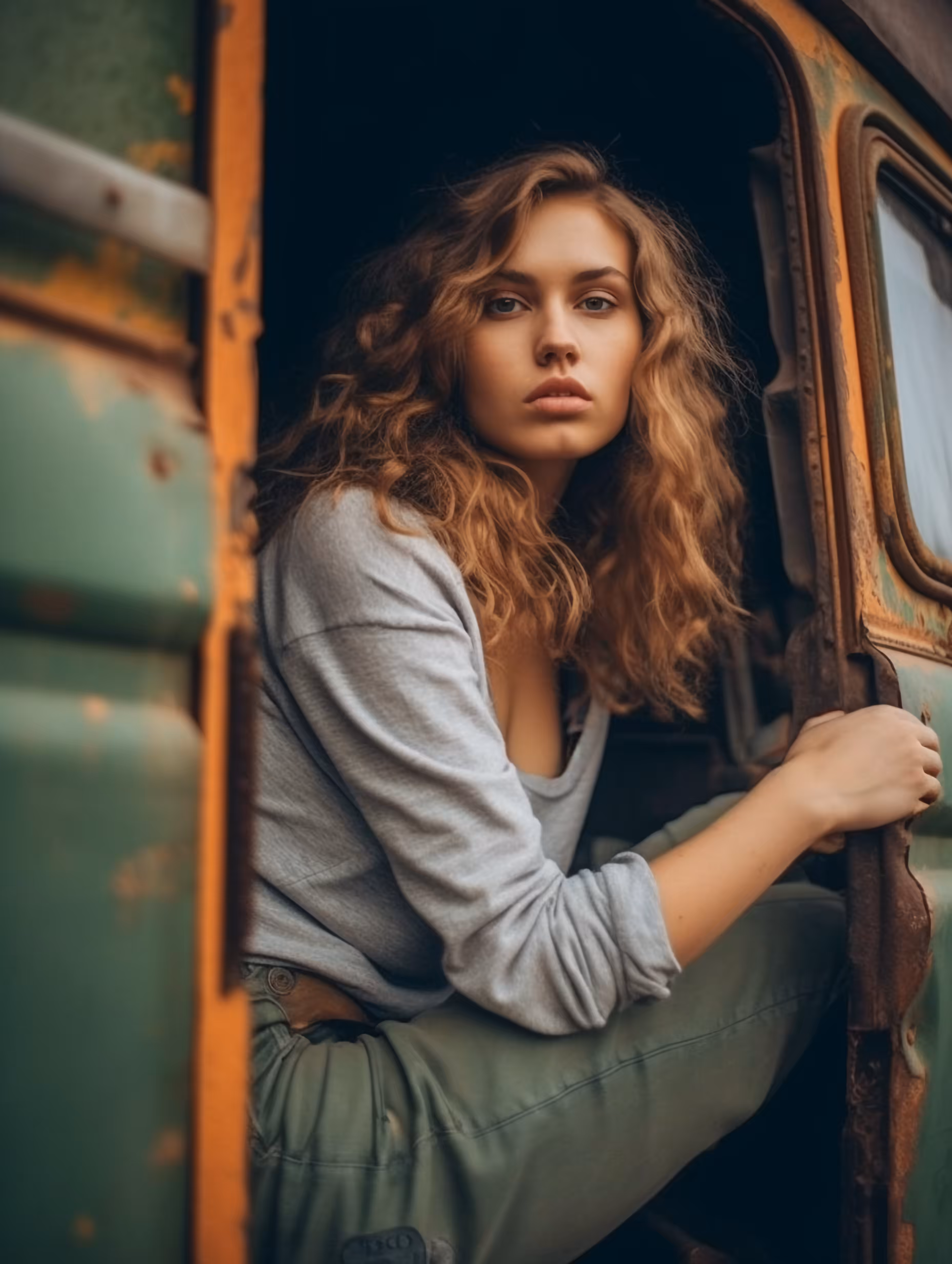 Retro girls and cars