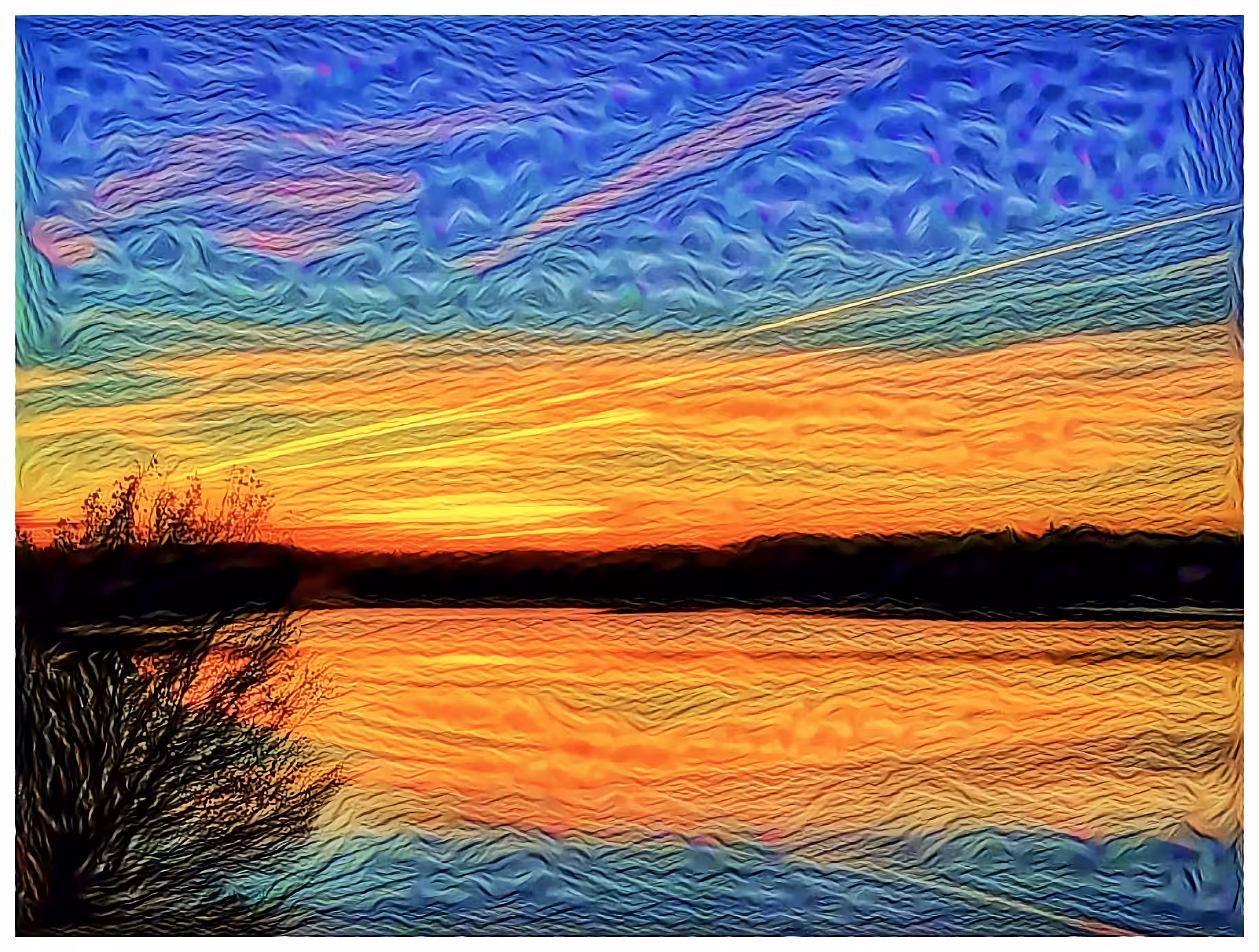 Sunset on the River