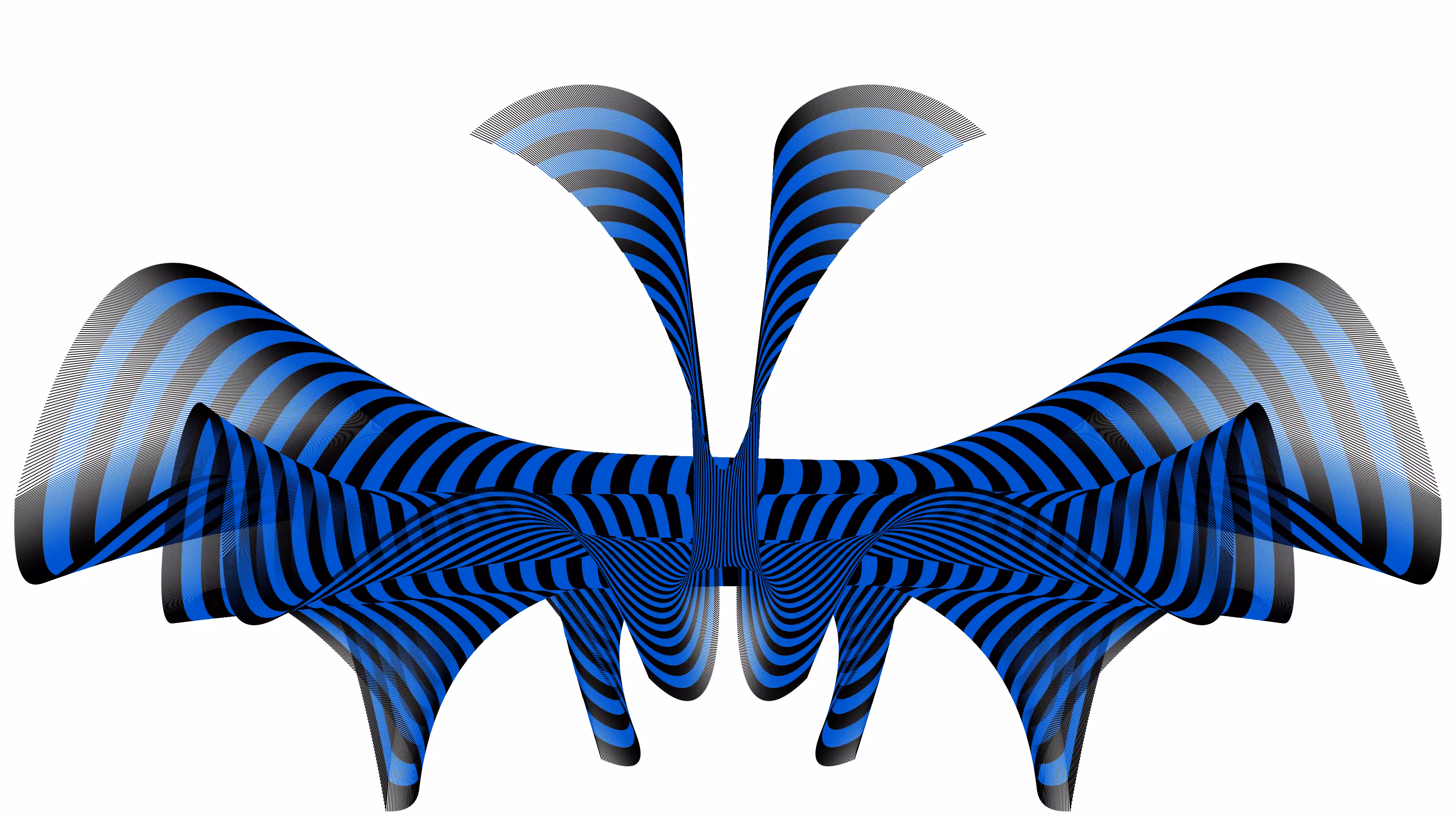asymmetrical zebraic creature, #1 in a series of 5