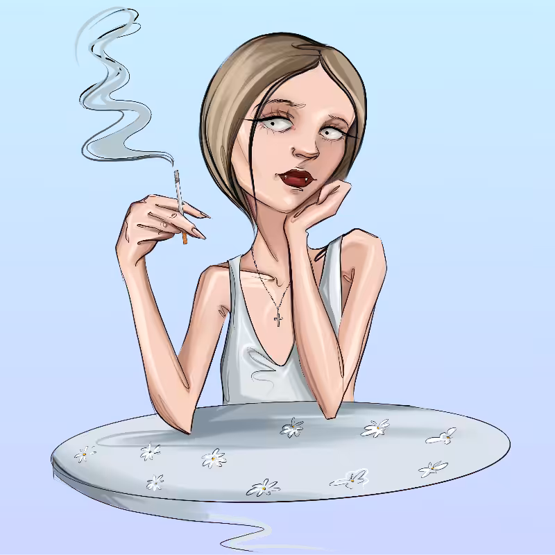 Girl at the table #24