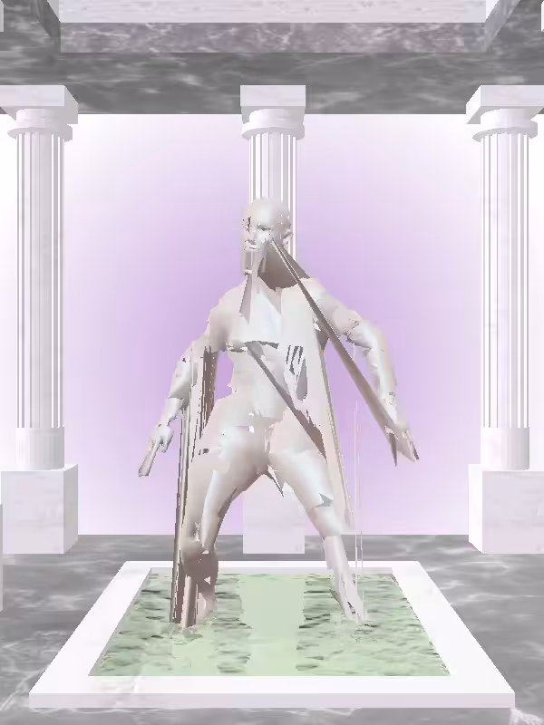 HeavenComputer: The Dancing Matte Ivory Woman #6505