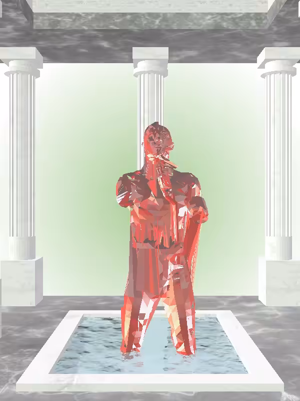 HeavenComputer: The Fragmented Praying Bright Red Man #1690