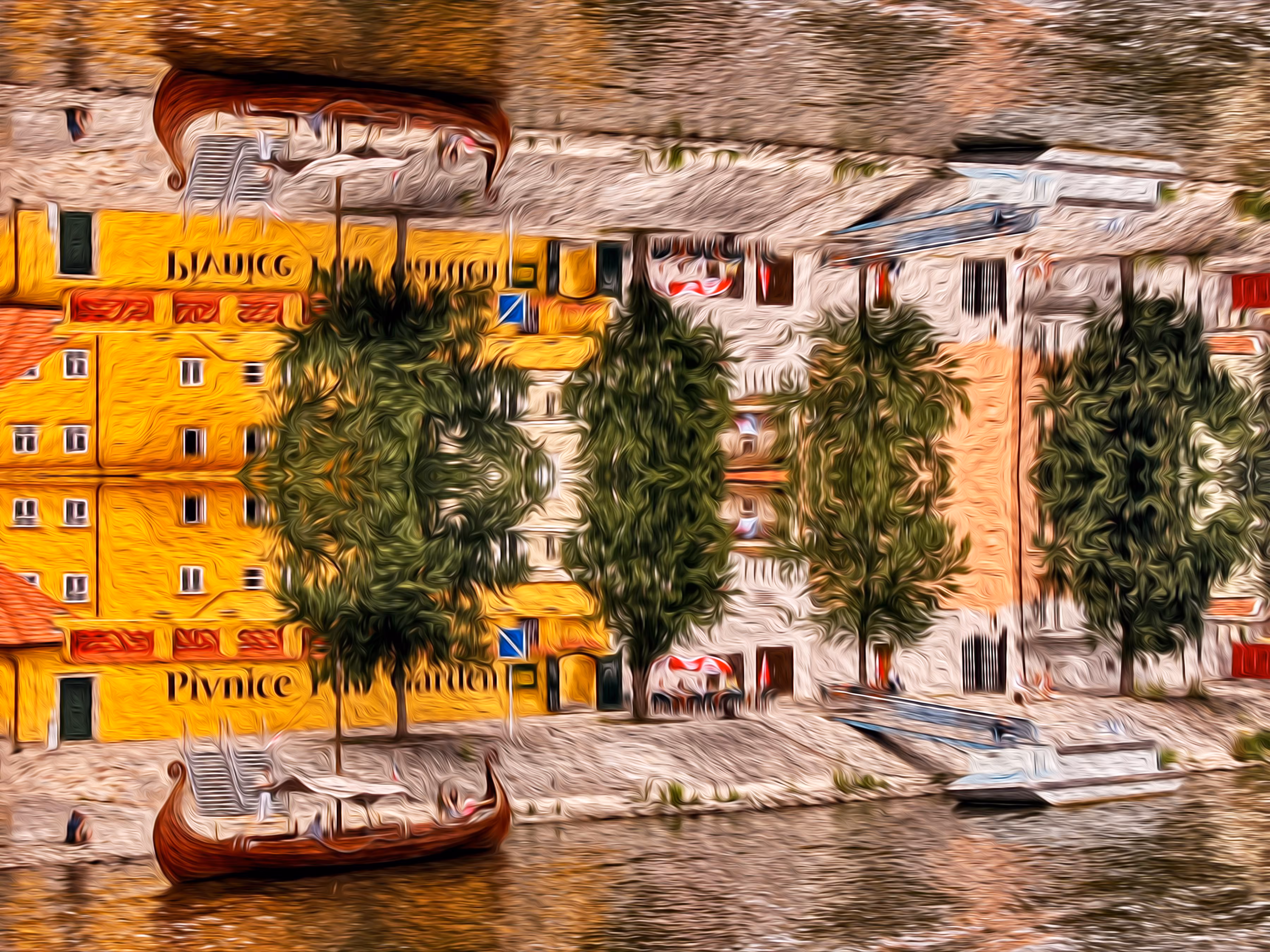 Prague River Scene I Variation