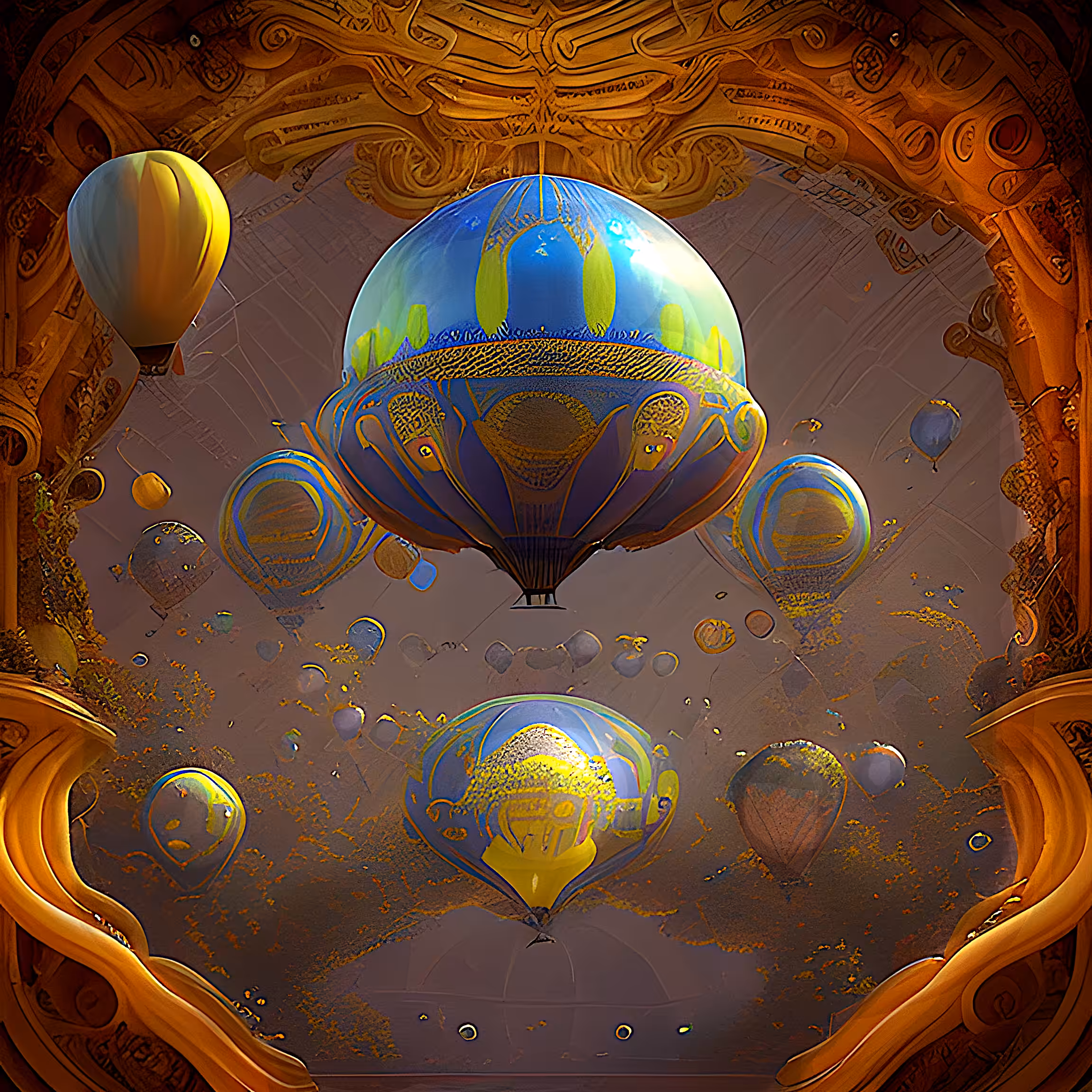 "Skybound Opulence: Airship Adventure"