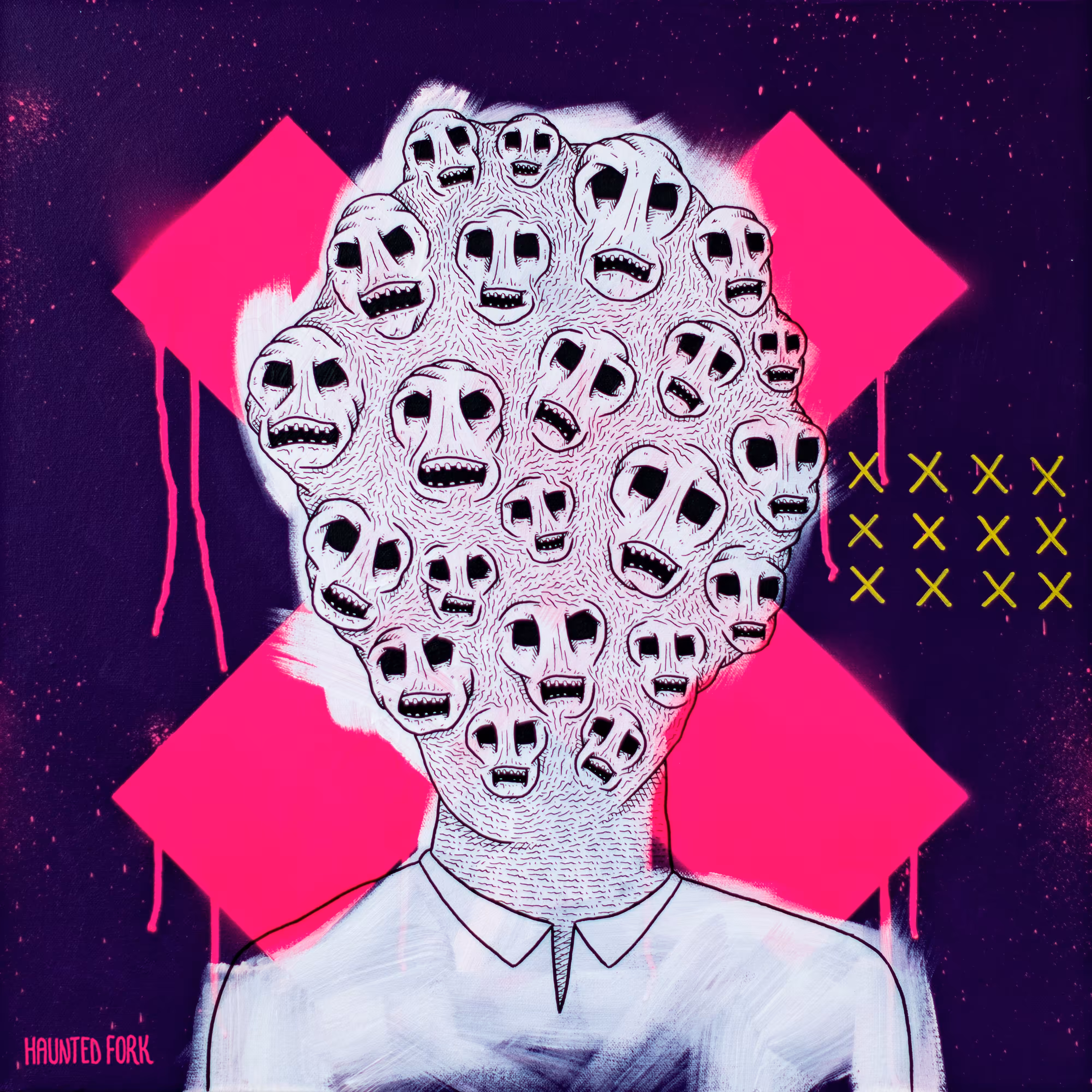 Cross Face - Pink