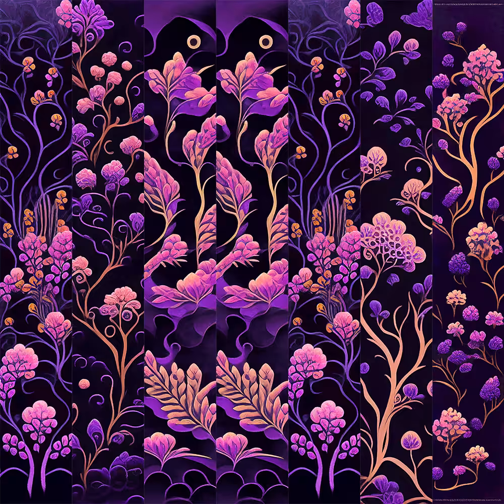 AI Purple Flowers #12