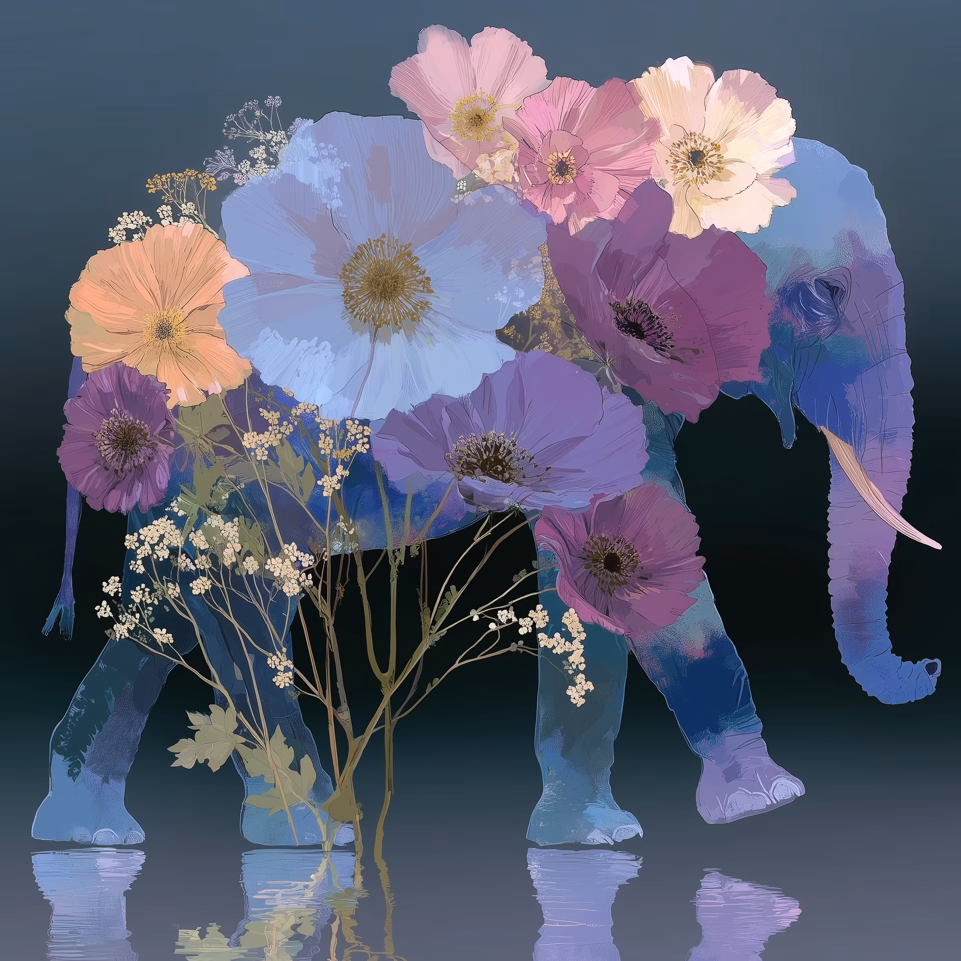 Elephant in Bloom