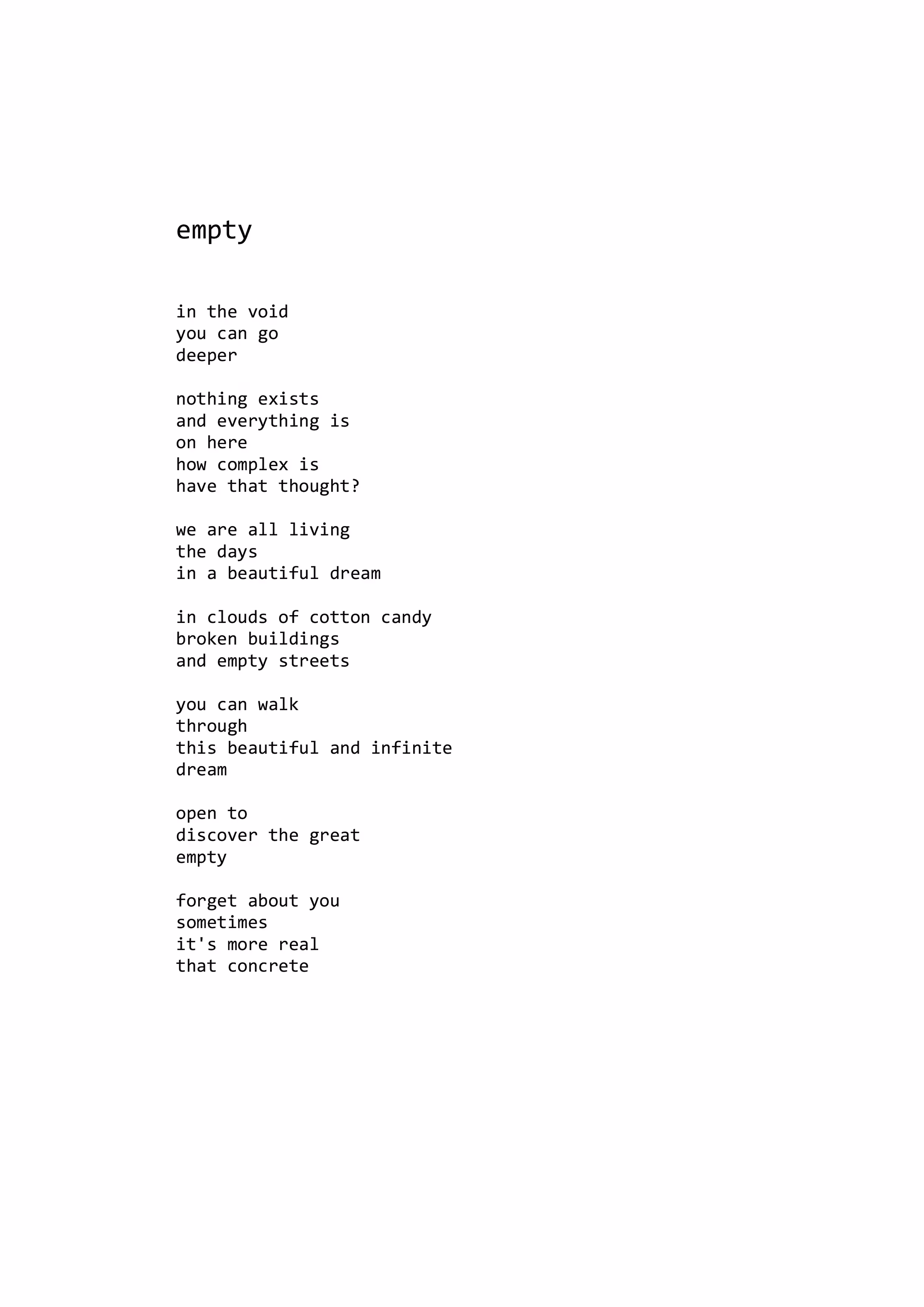 empty