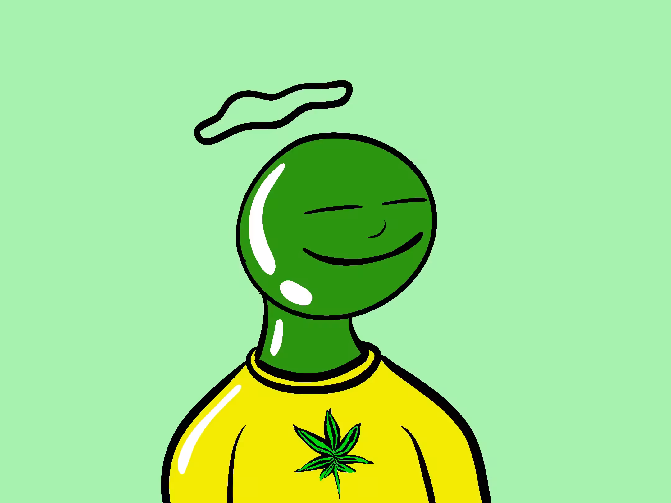 Plastic cannabis man 