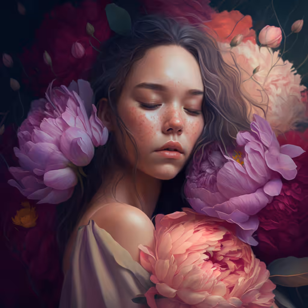 Girl in flowers