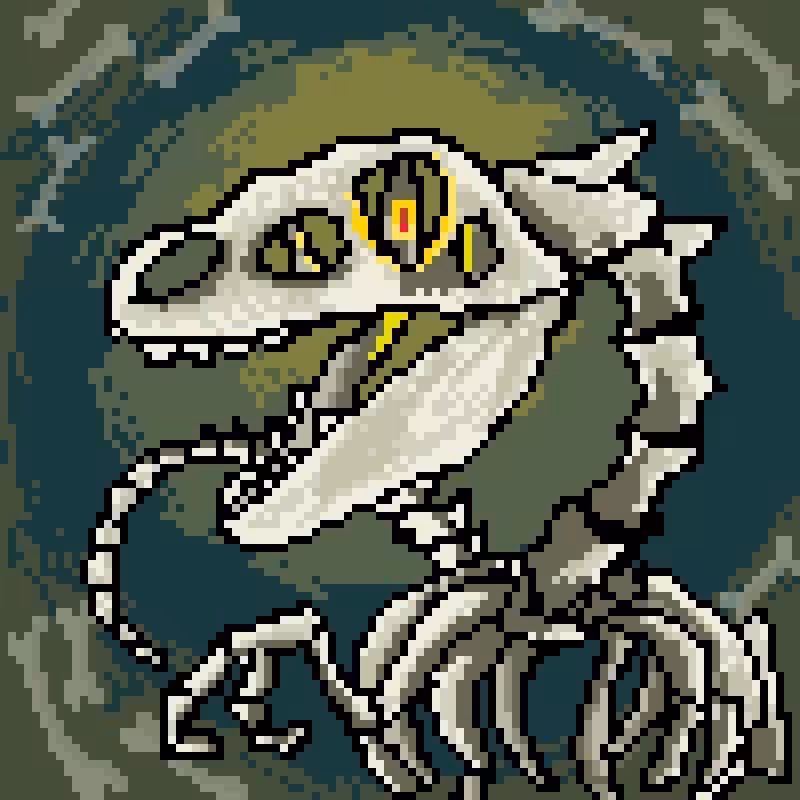 CryptoDinosaurs #78 - Dino Skeleton