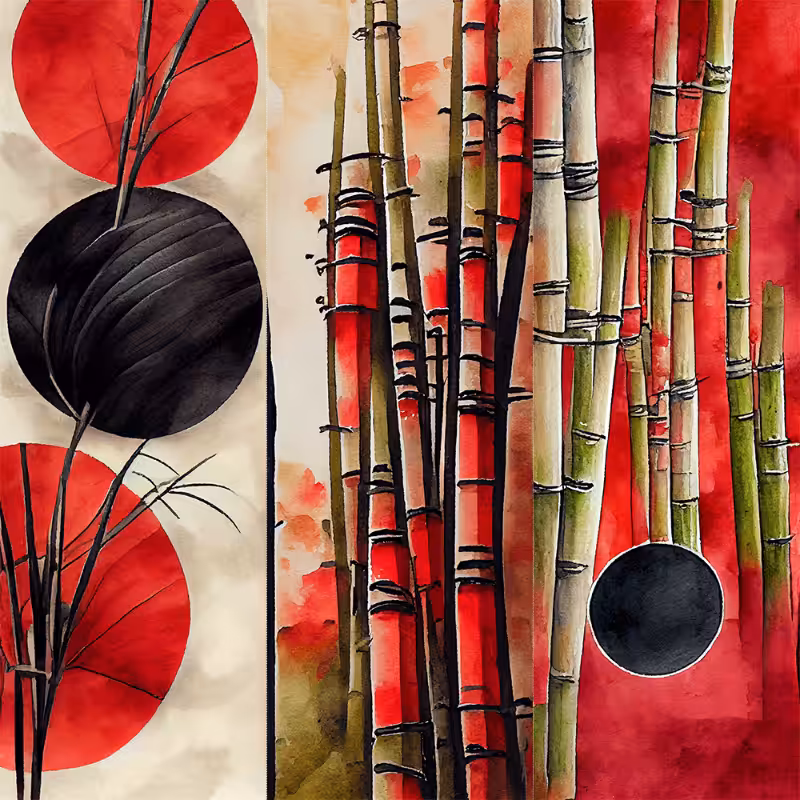 AI Bamboo and Sun #9