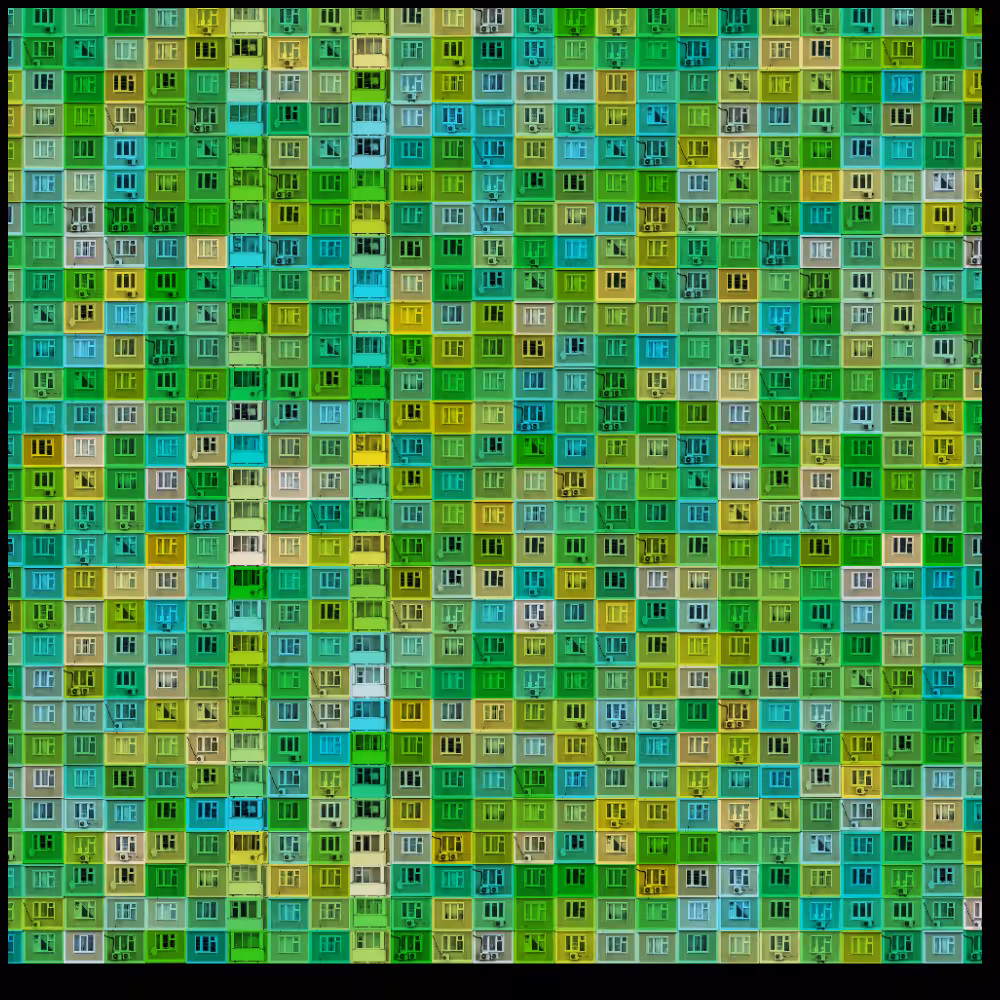colorized-high-rise-building