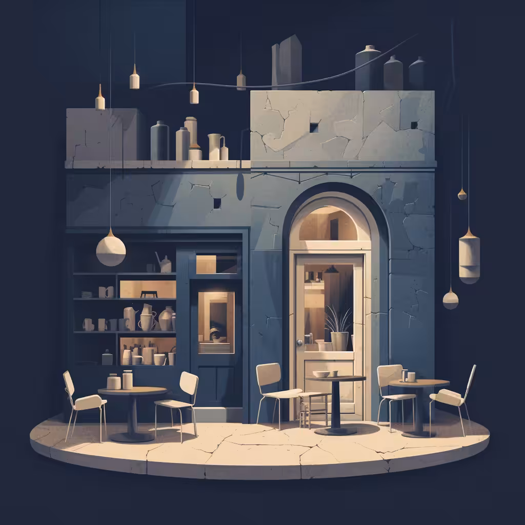 PlacestoBE #159. Blue cafe 