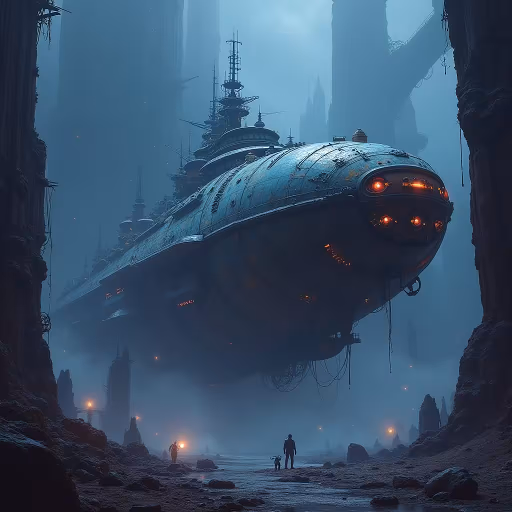 NightCafe Creations: Steampunk Flight 1