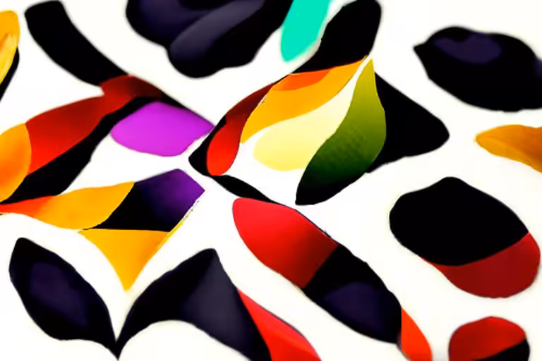 Digital Colorful Leaves