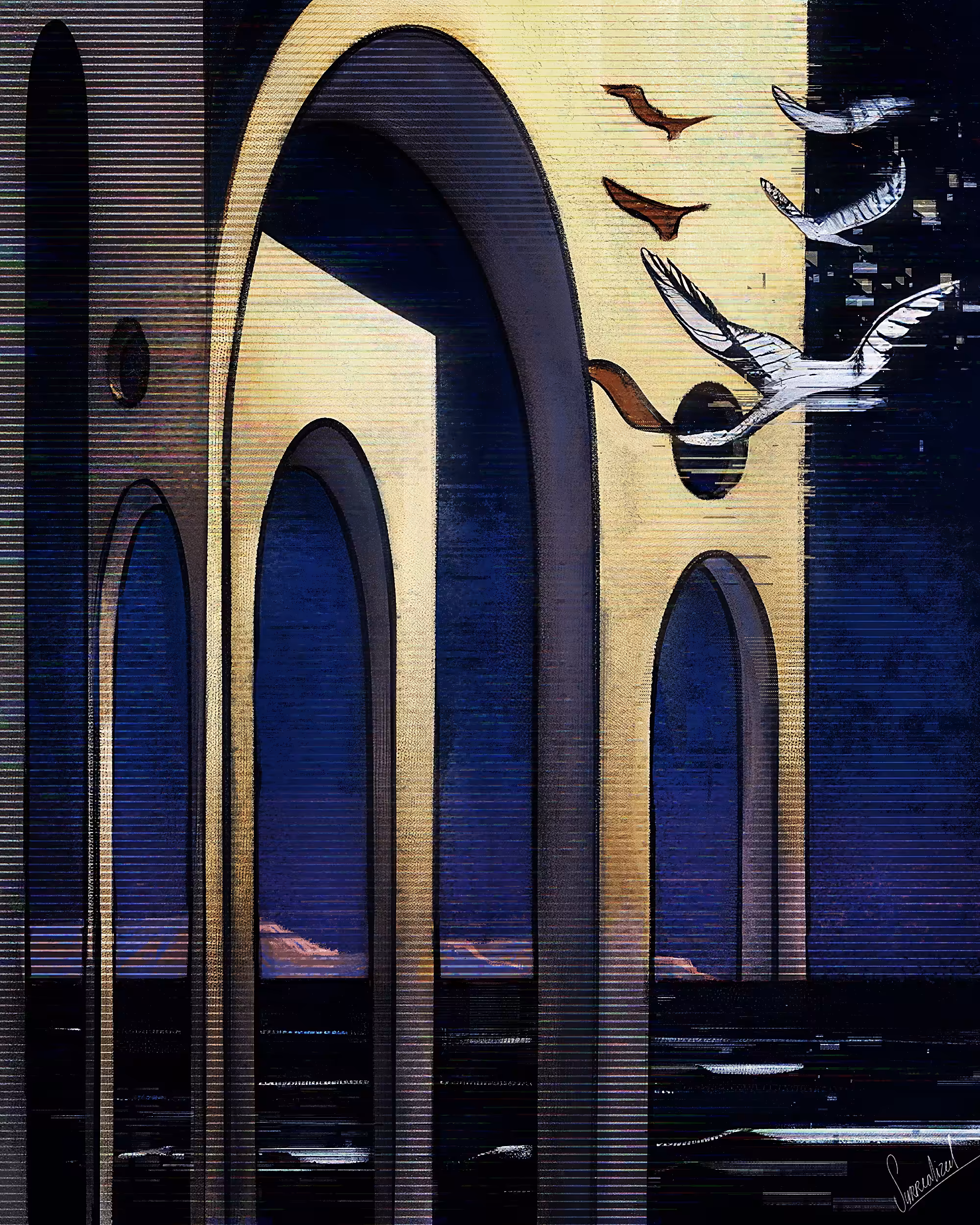Composition with arches