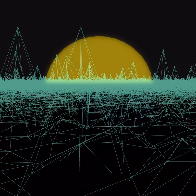 Generative Retrowave Field #19