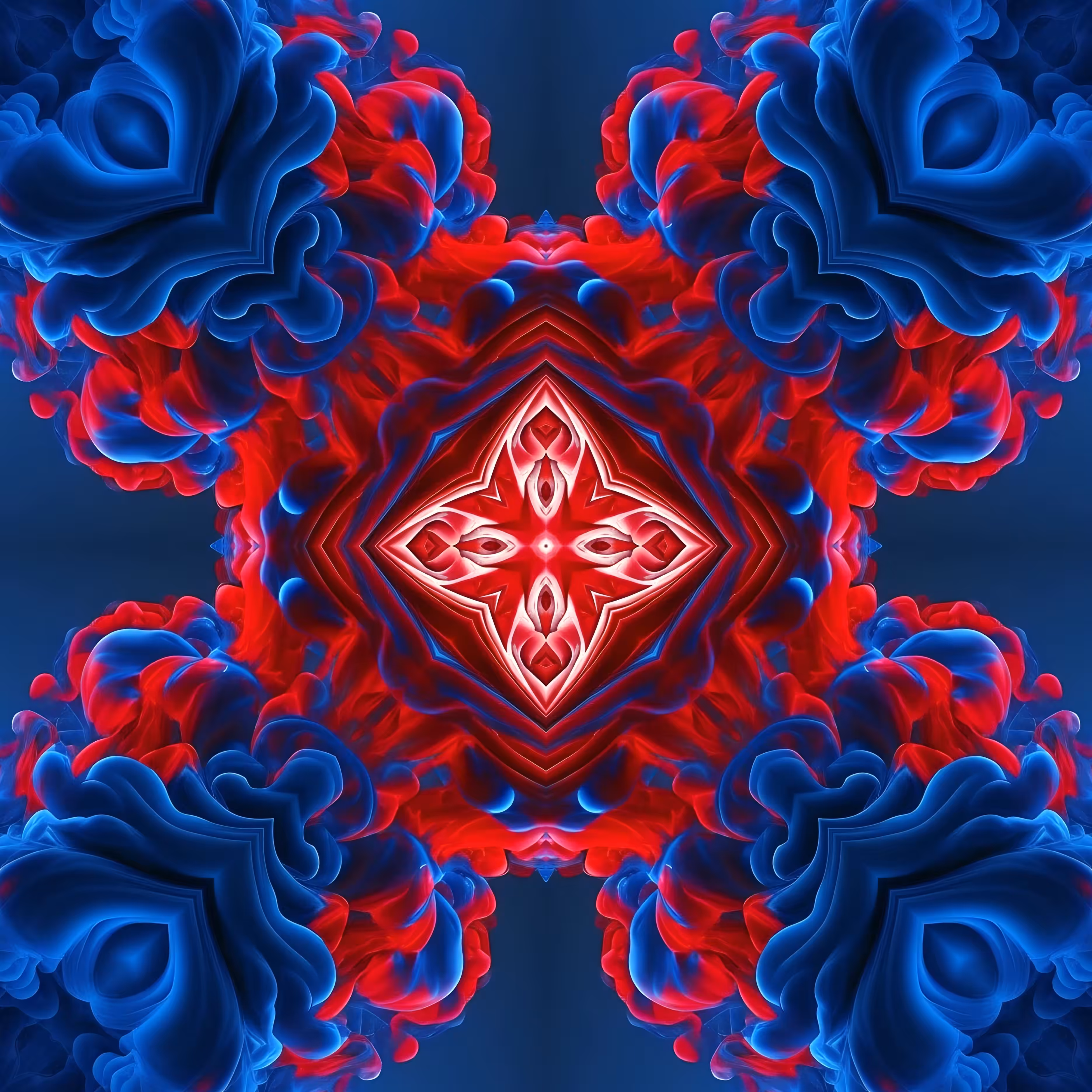 White Cross Mandala 