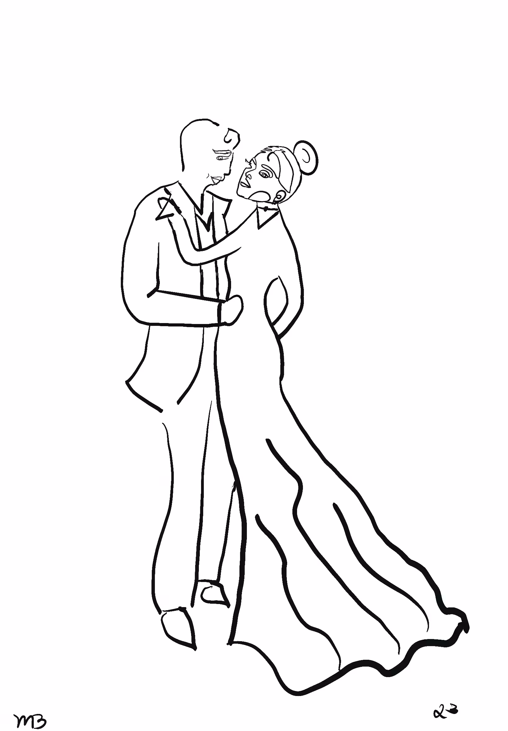 Elegant Dance Between Husband and Wife