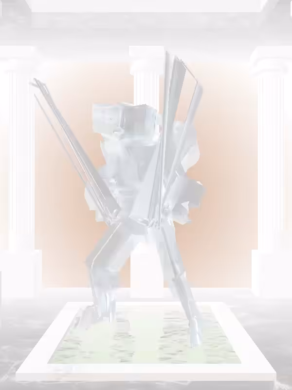HeavenComputer: The Fading Kicking Shimmery Blue Woman #3265