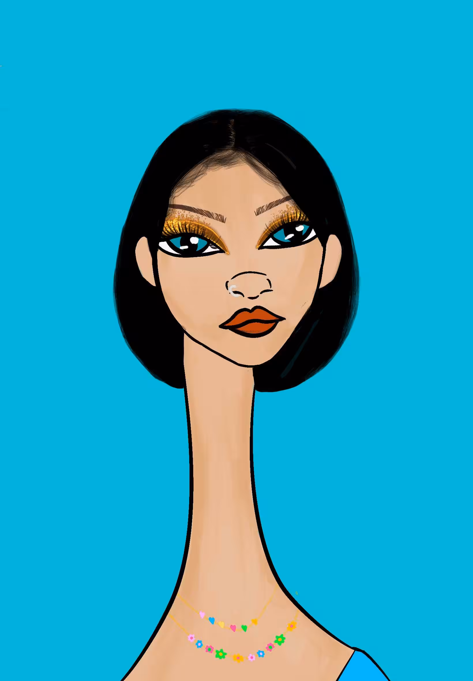 Long Neckie Lady #1345