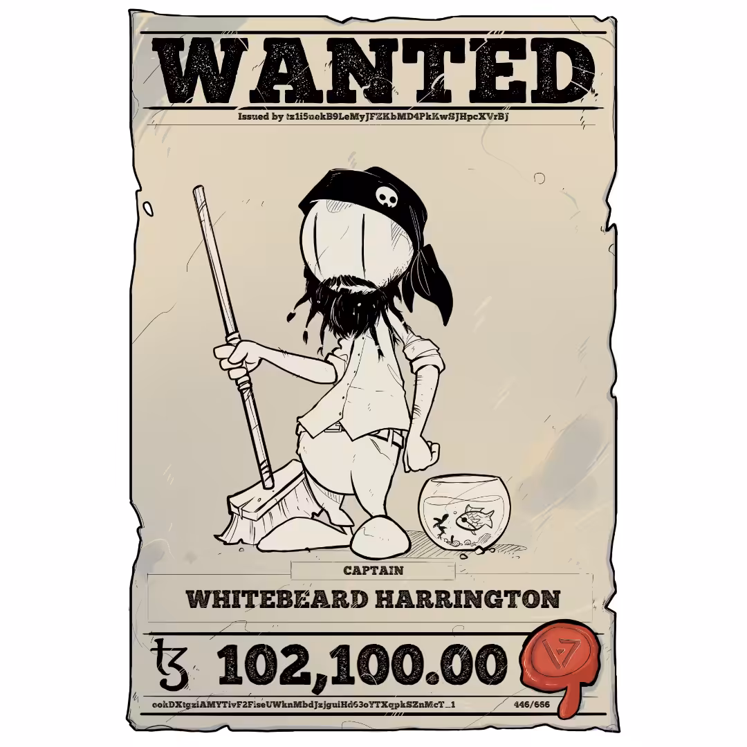 WHITEBEARD HARRINGTON | TEZOS PIRATE 446/666