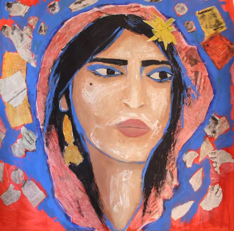 ABstract portrait African art: Desert Rose