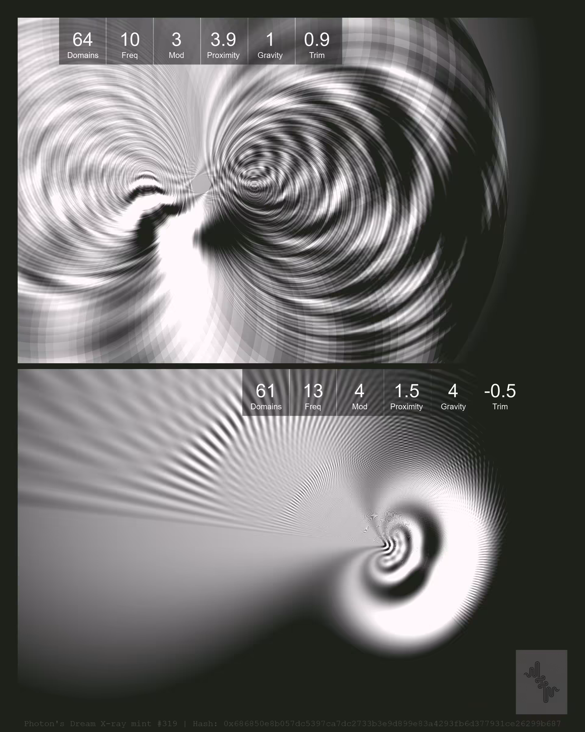 Photon's Dream X-rays by Harvey Rayner: Photon's Dream X-ray mint#319