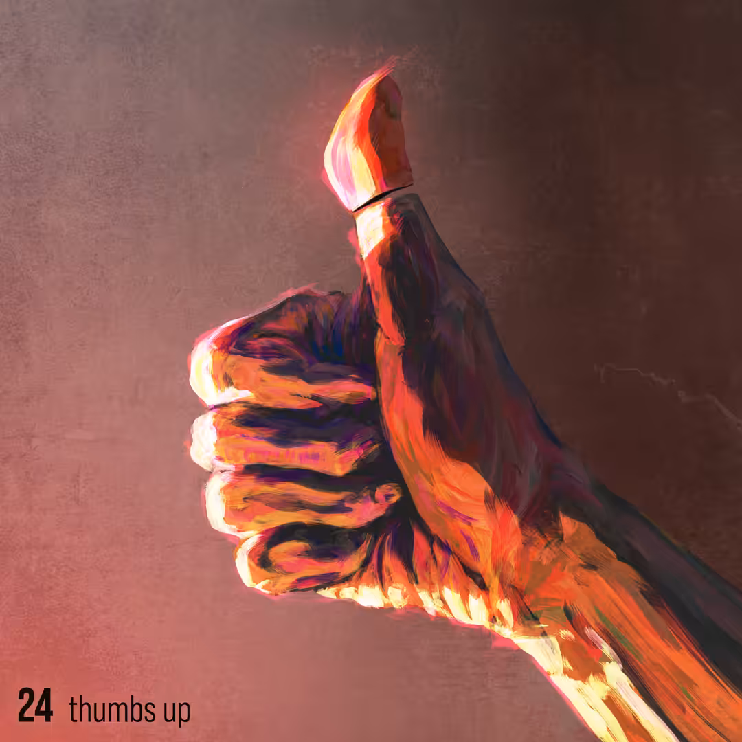 handuary #24 - thumbs up