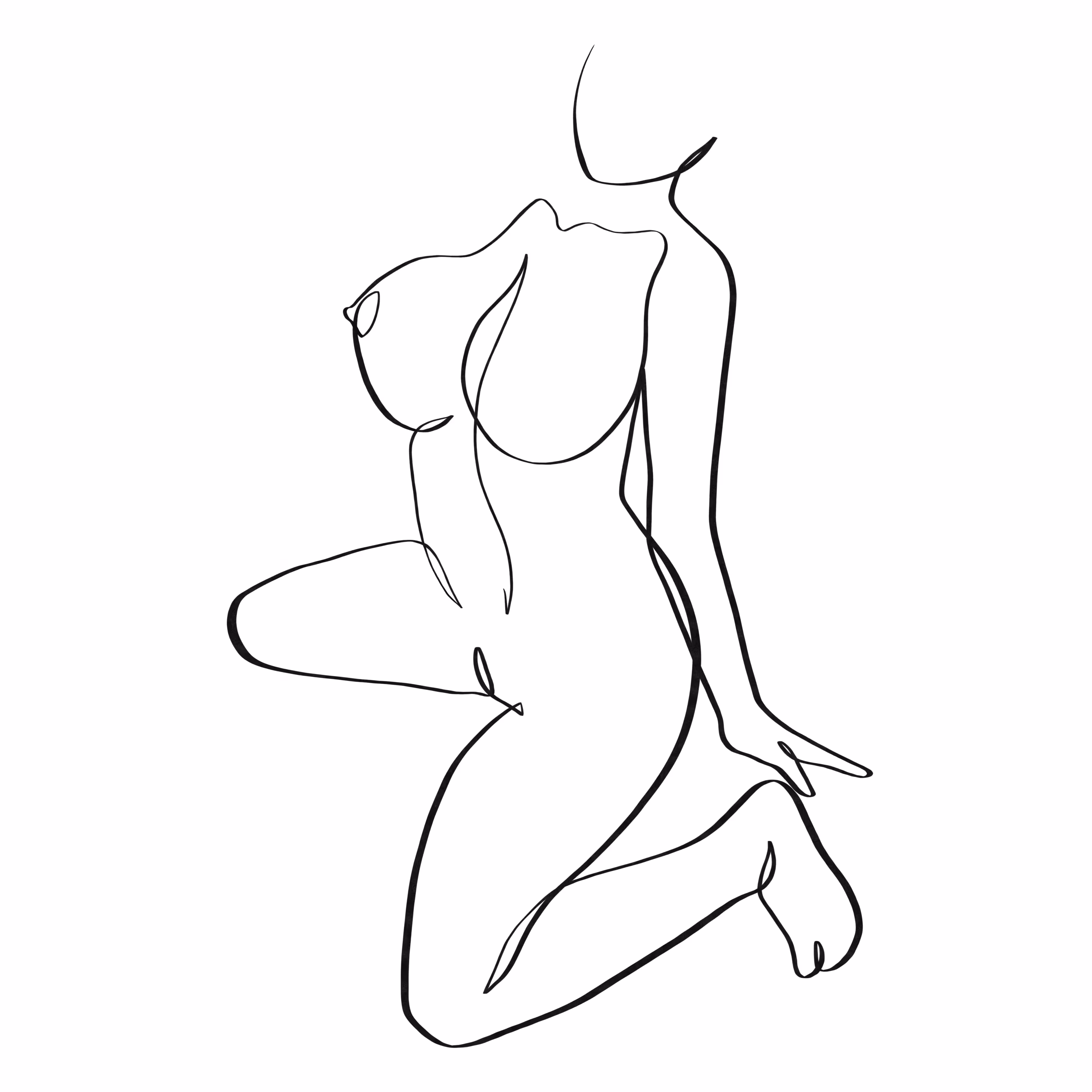 Cowgirl sex position one line art #12