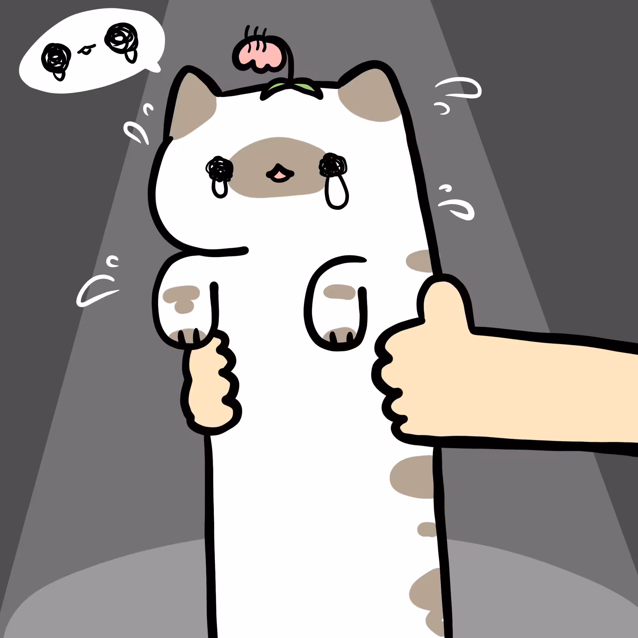 Long Long Cat: Long long Cry baby cat #092