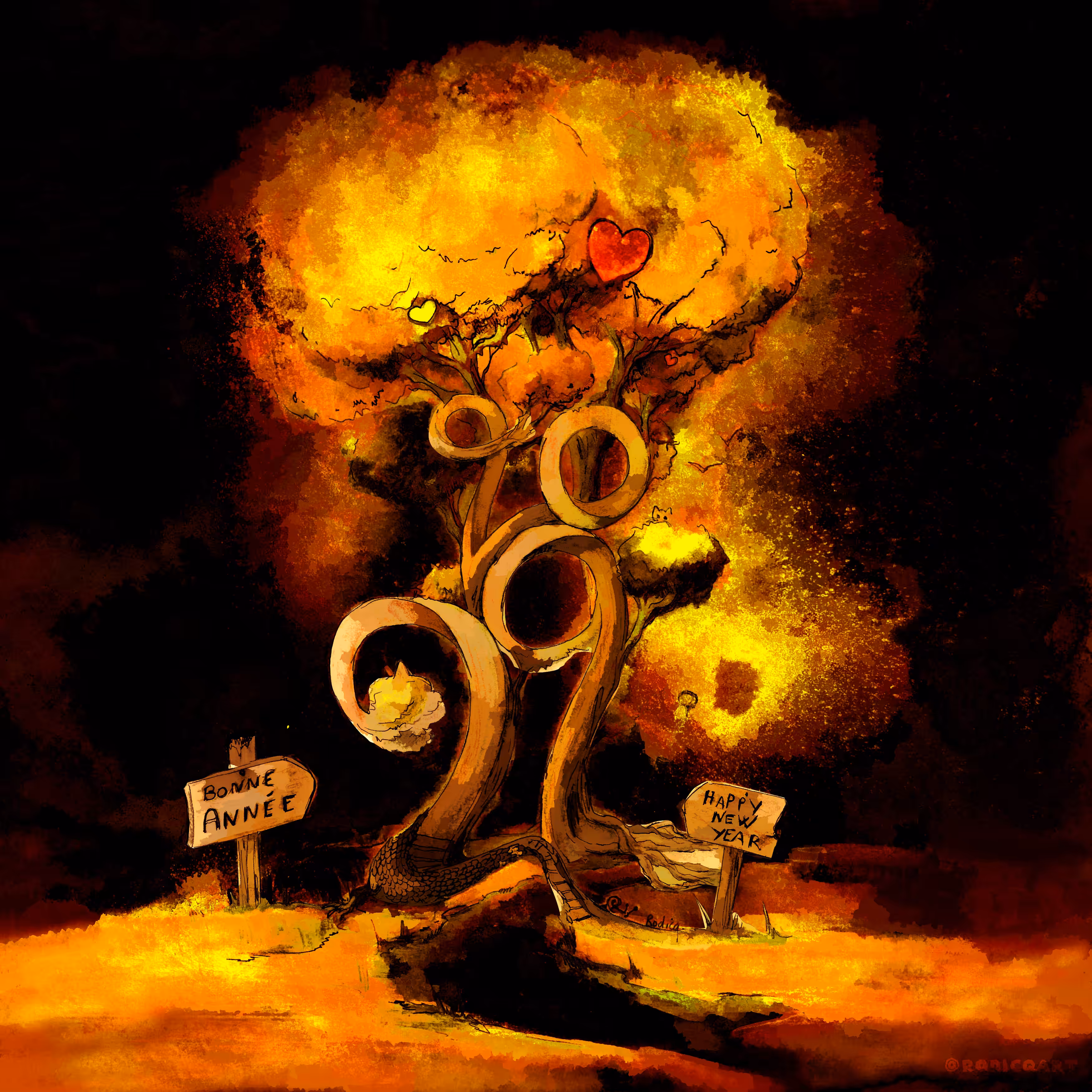 Tree 0013 : Golden Fire Tree