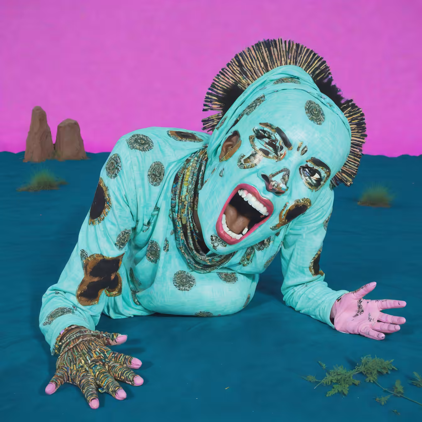 Manic Melancholy of a Scream Dreamer in a Desert Blue
